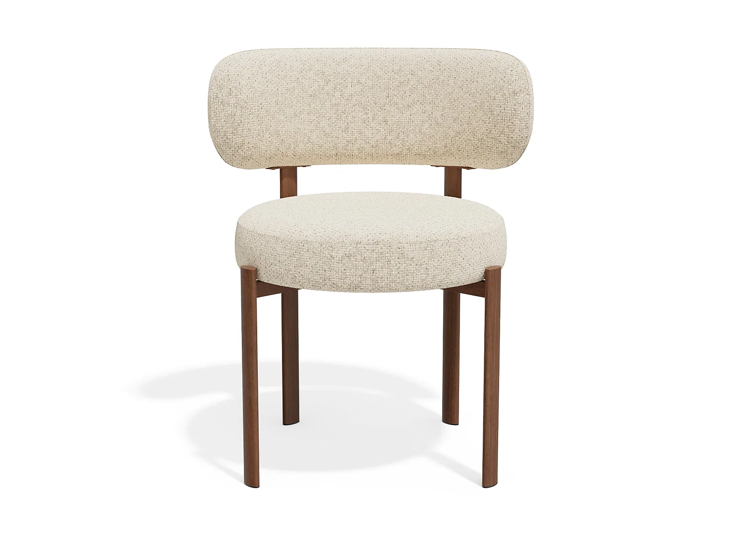 Lot de 2 chaises LAUREN en velours texturé crème