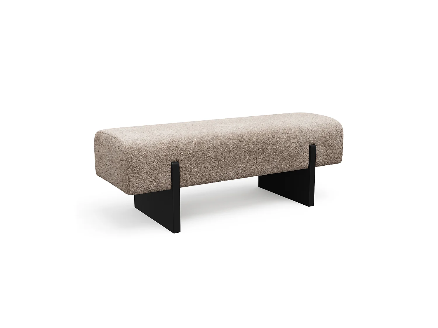 Banc VOG en tissu bouclette taupe