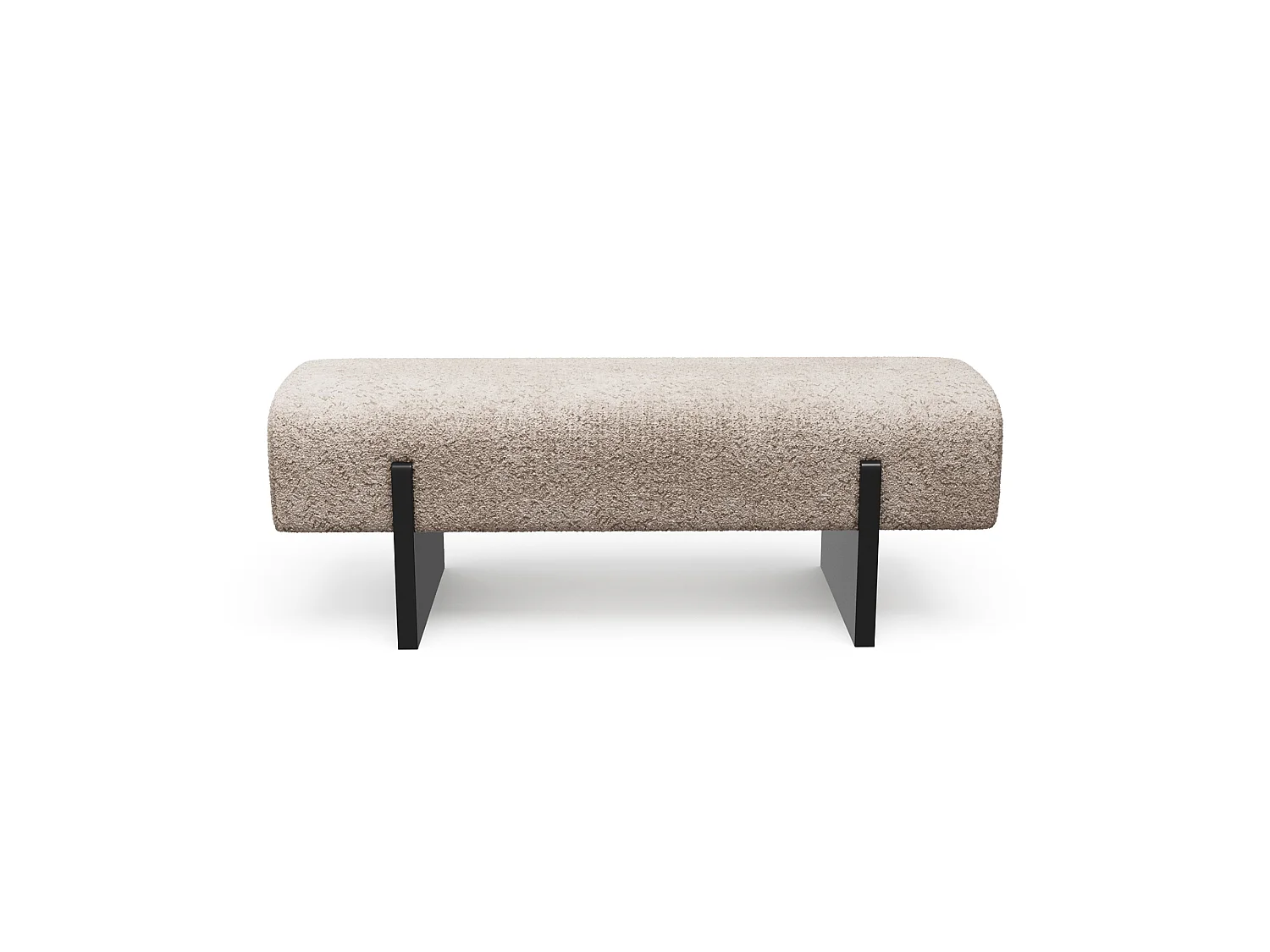 Banc VOG en tissu bouclette taupe