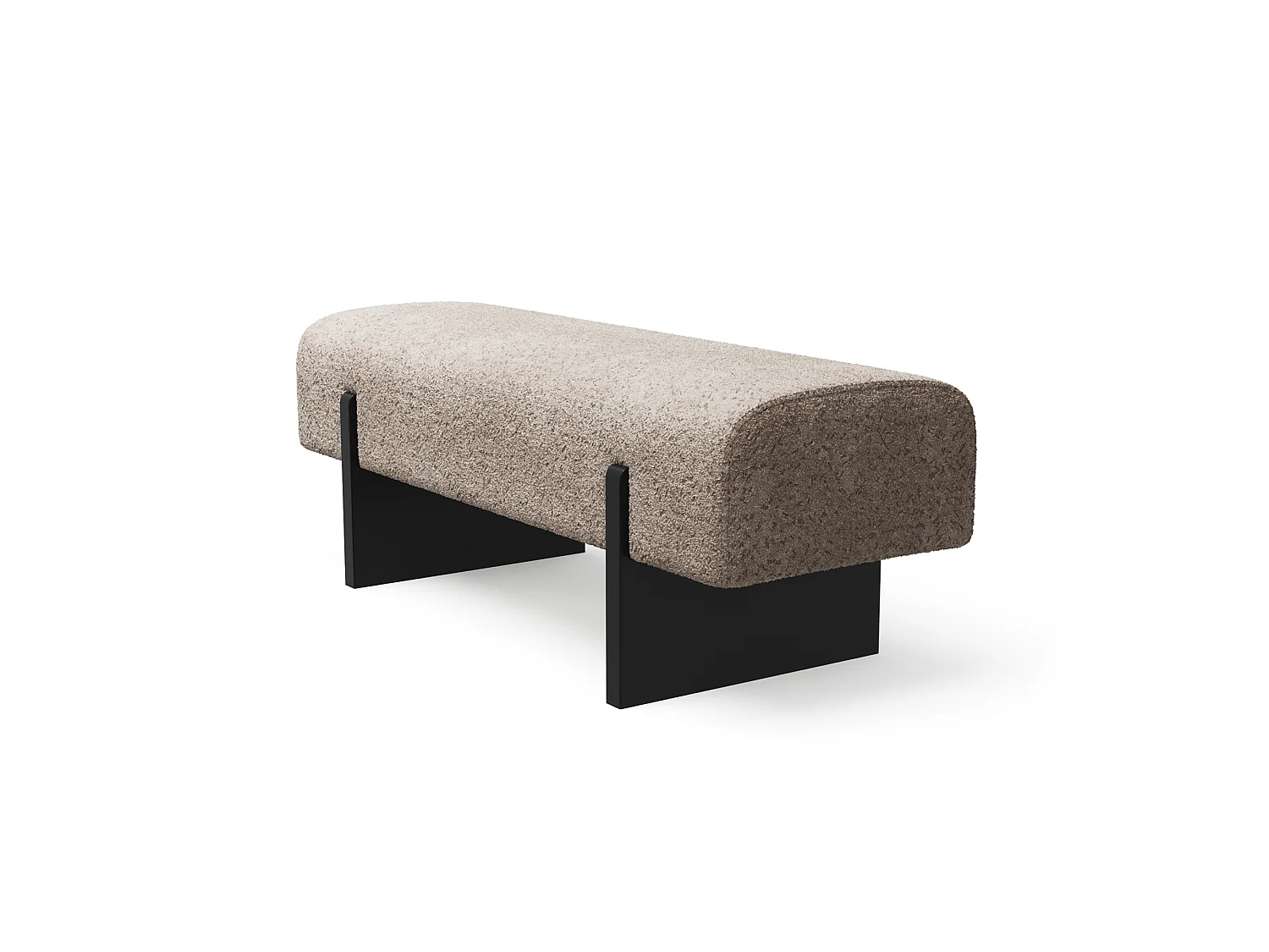 Banc VOG en tissu bouclette taupe