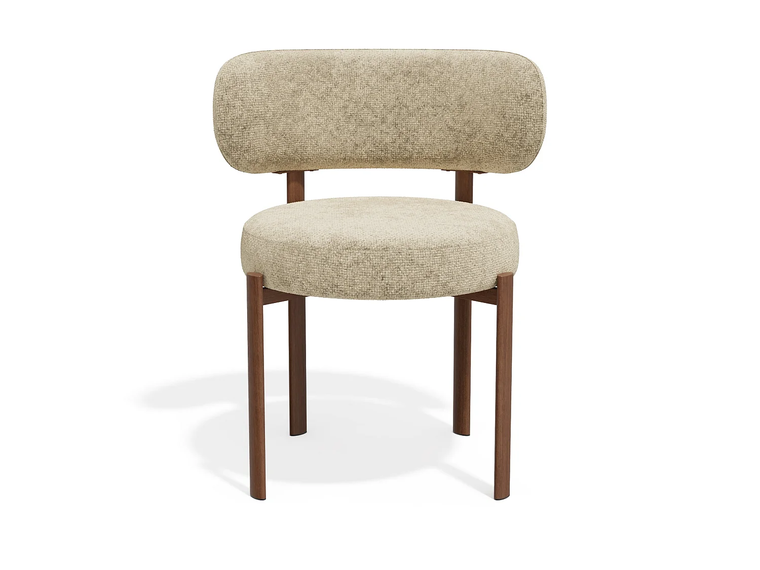 Lot de 2 chaises LAUREN en velours texturé beige