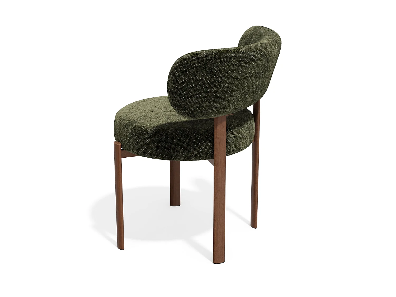 Lot de 2 chaises LAUREN en velours texturé vert vintage