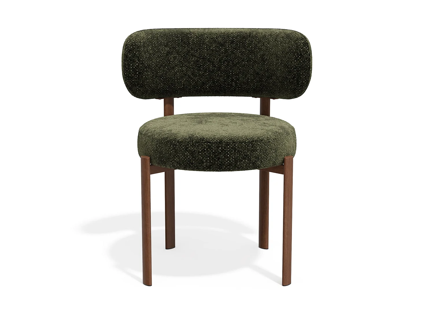 Lot de 2 chaises LAUREN en velours texturé vert vintage