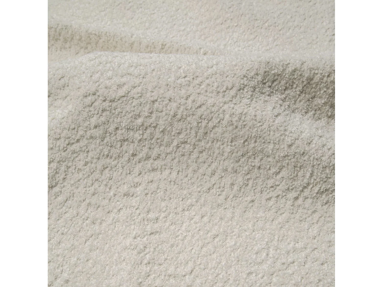 Banc VOG en tissu bouclette crème