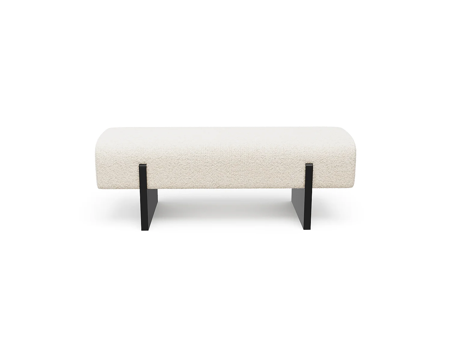 Banc VOG en tissu bouclette crème