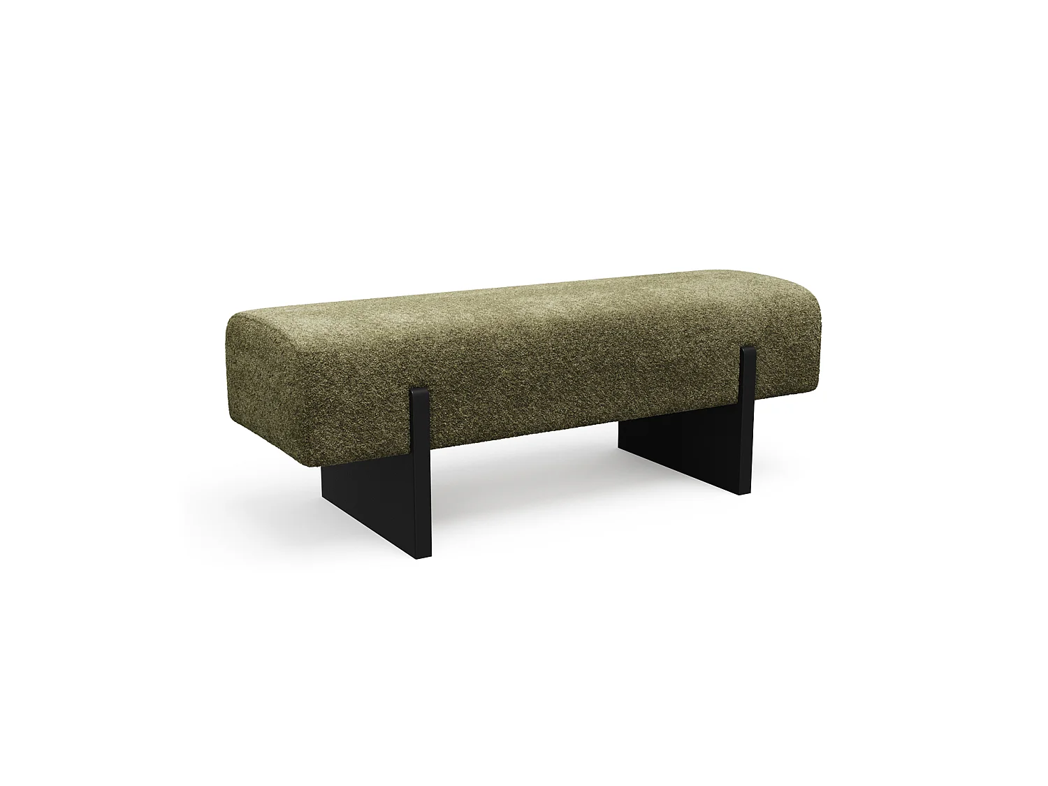 Banc VOG en tissu bouclette vert vintage
