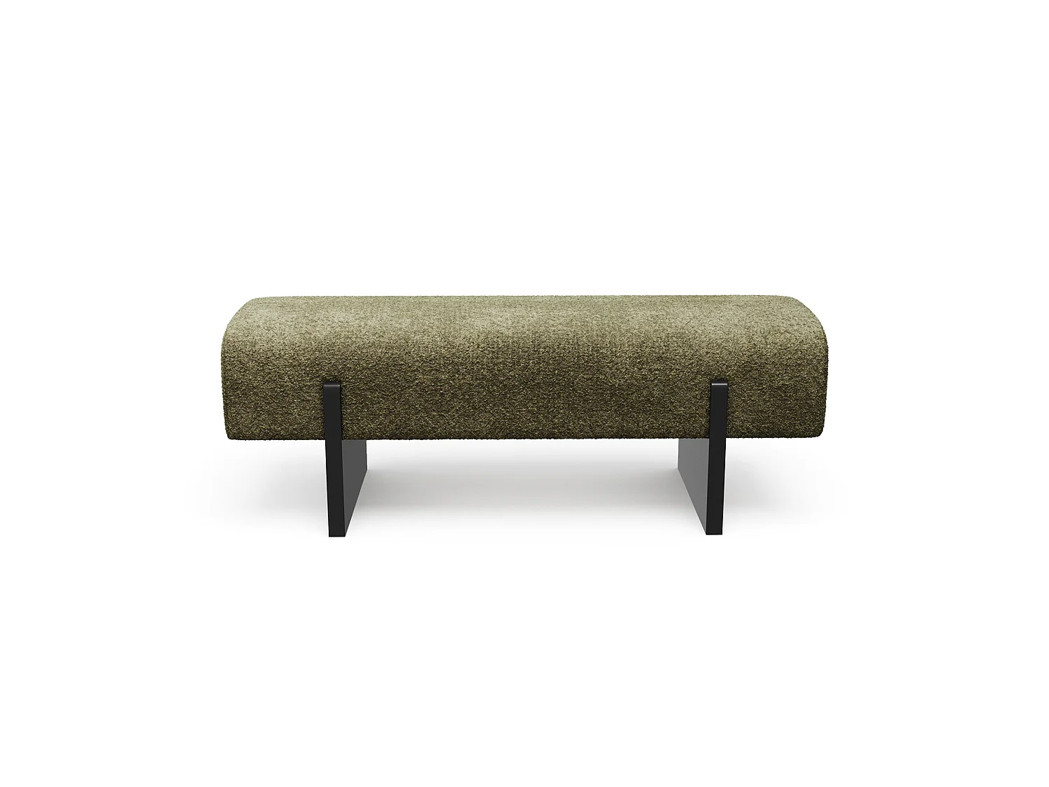 Banc VOG en tissu bouclette vert vintage