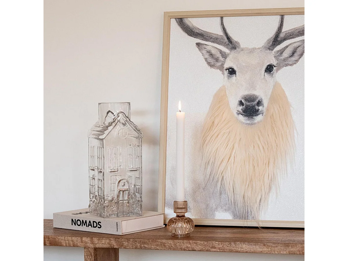 Vase Maison en Verre "Karin" 30cm Transparent