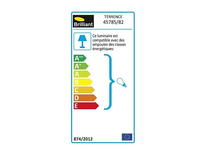 Potelet extérieur TERRENCE H90cm - BRILLIANT - Acier - 1 ampoule E27 requise