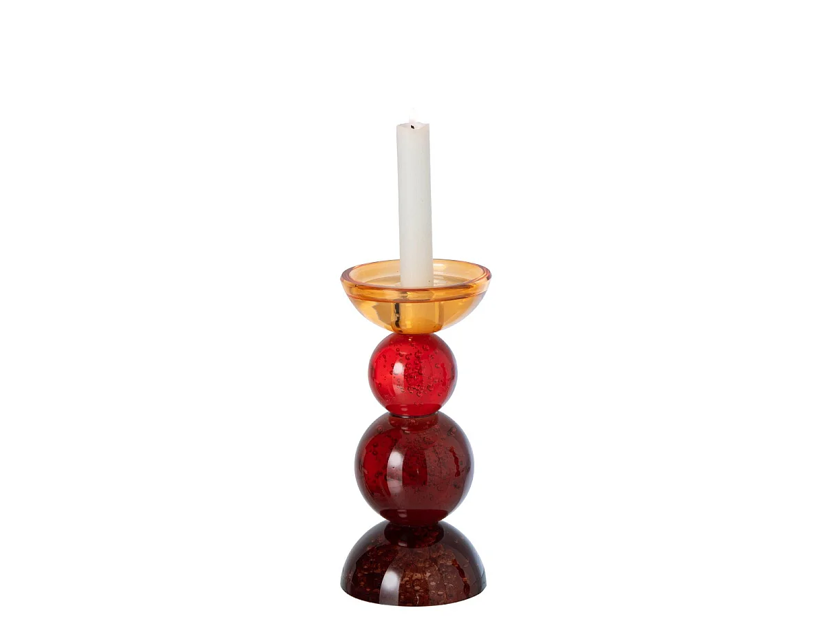 Bougeoir Boules en Verre "Ilias" 21cm Multicolore