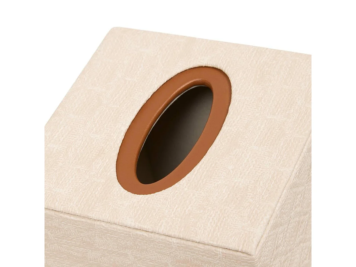 Boîte à Mouchoirs Déco "Whisky" 14cm Crème