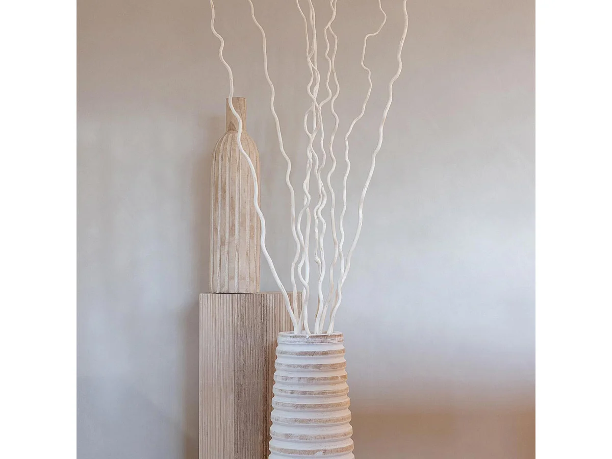 Vase Bouteille en Bois "Marek" 56cm Naturel