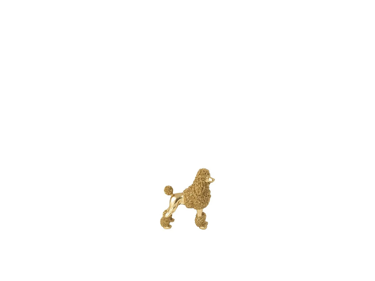 Statuette Caniche Debout "Trina" 26cm Doré