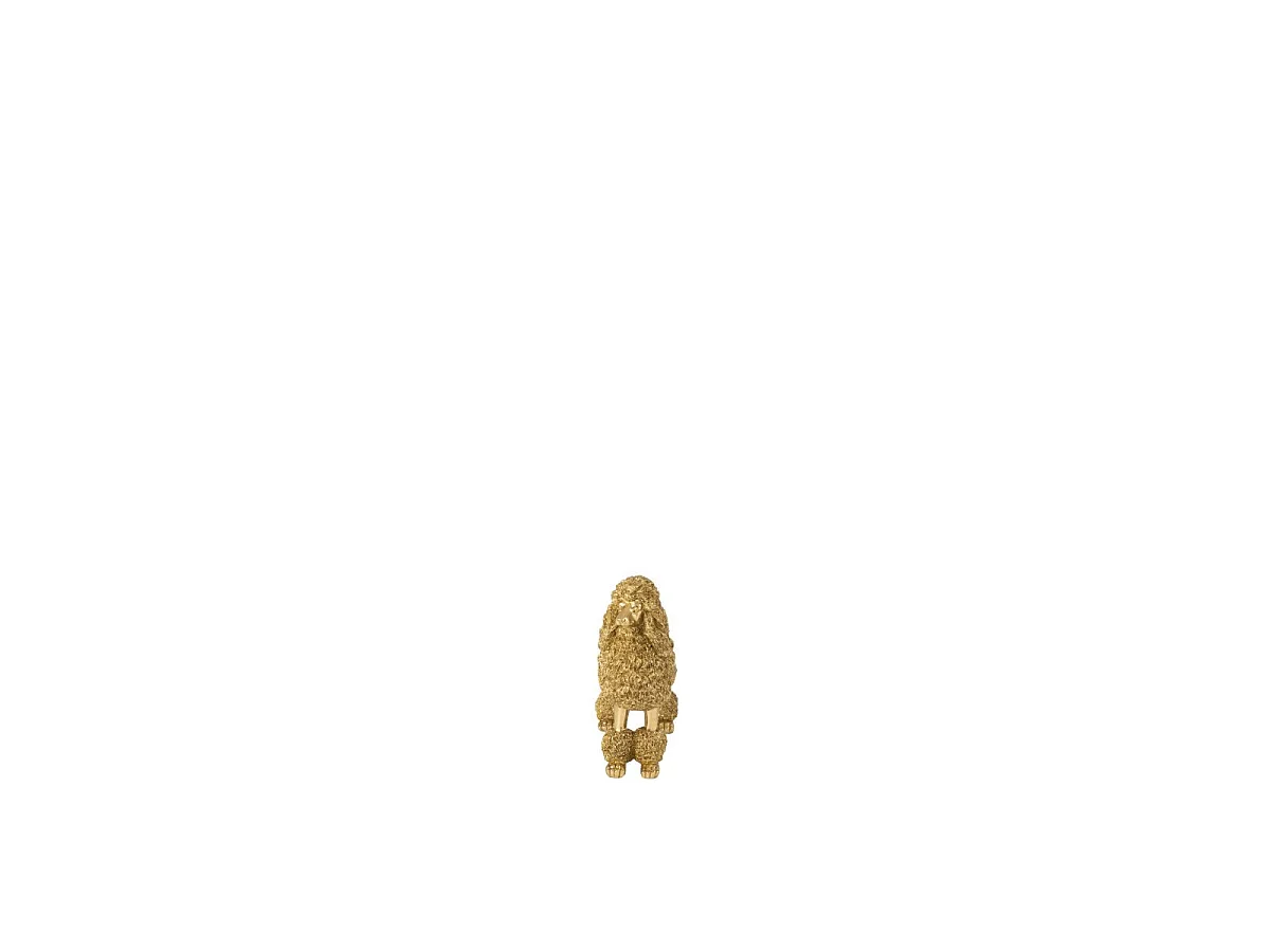 Statuette Caniche Debout "Trina" 26cm Doré