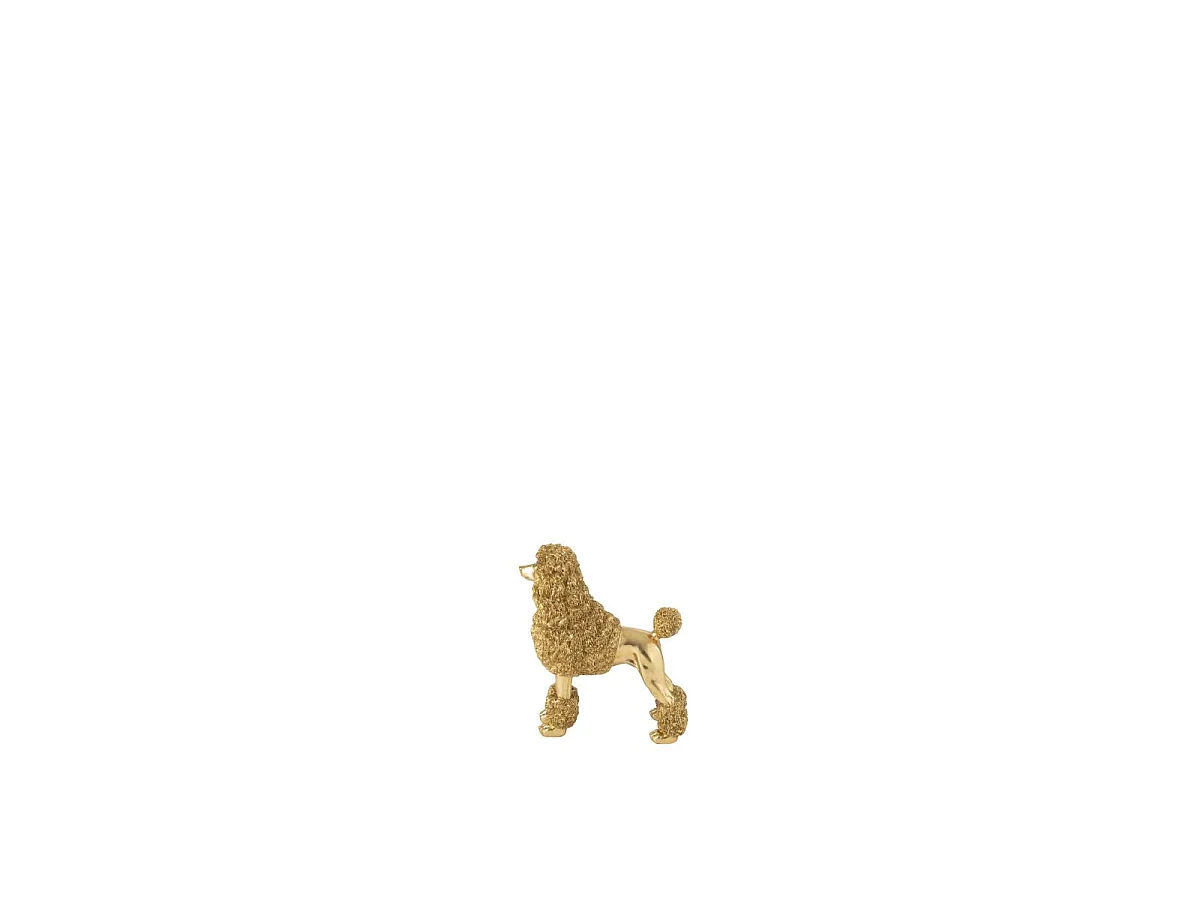 Statuette Caniche Debout "Trina" 26cm Doré