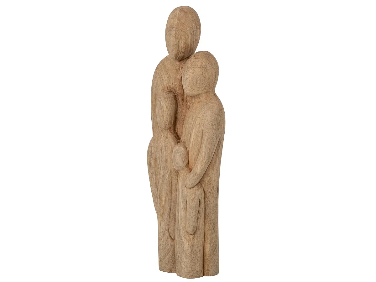 Statuette Famille en Bois "Zélie" 41cm Naturel
