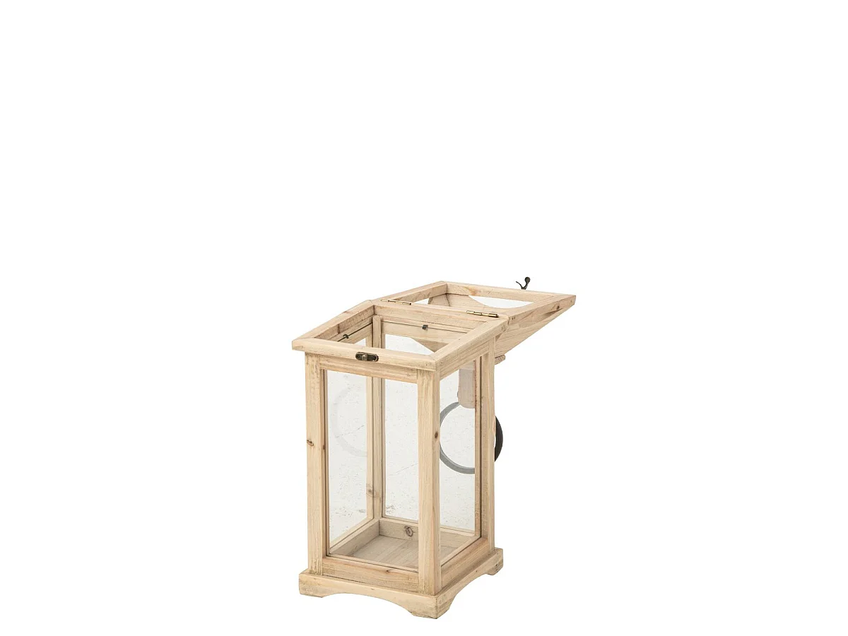 Lanterne en Bois "Chamonix" 44cm Naturel