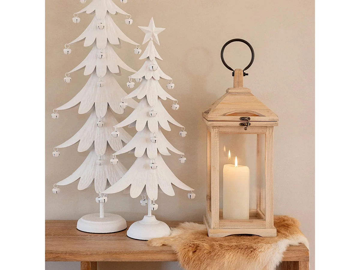 Lanterne en Bois "Chamonix" 44cm Naturel