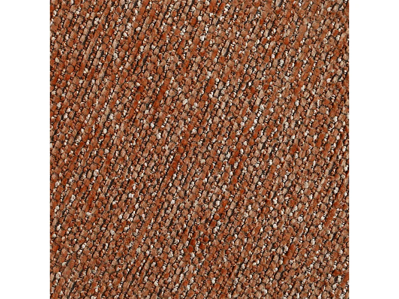 Canapé capitonné convertible 3 places en tissu doux terracotta - SUKI