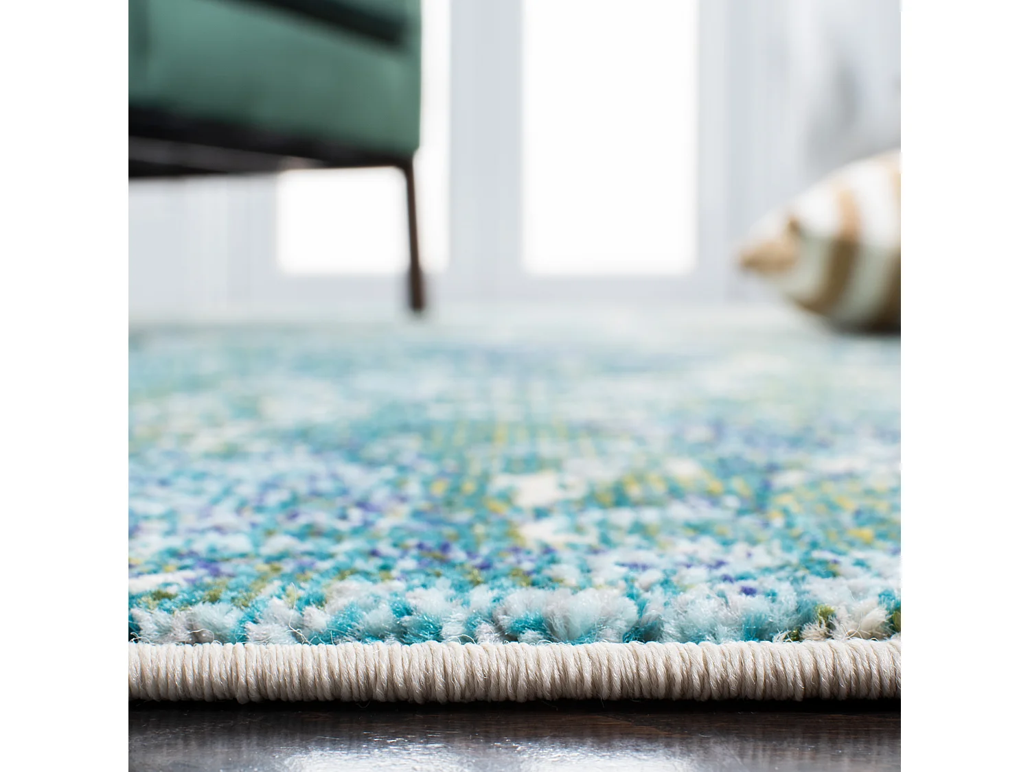 Tapis Vert/Turquoise 201 X 201 cm - Maris