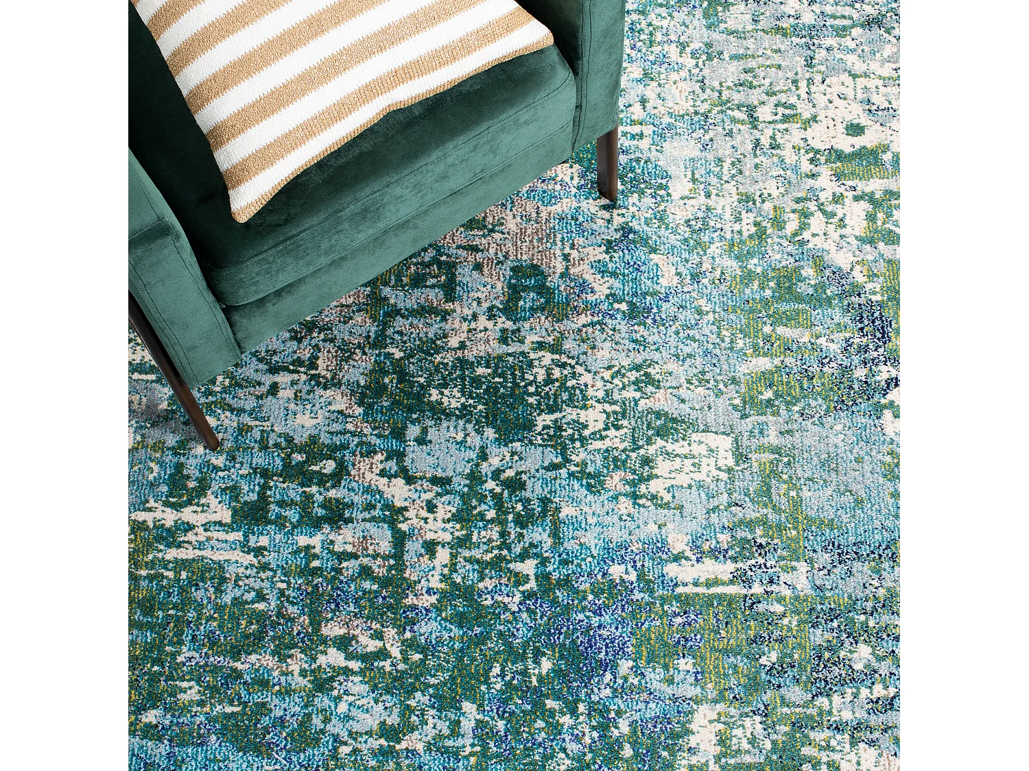 Tapis Vert/Turquoise 201 X 201 cm - Maris