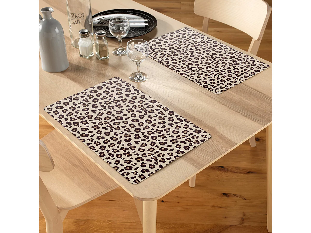Set de Table Imprimé "Leopardy" 28x44cm Multicolore