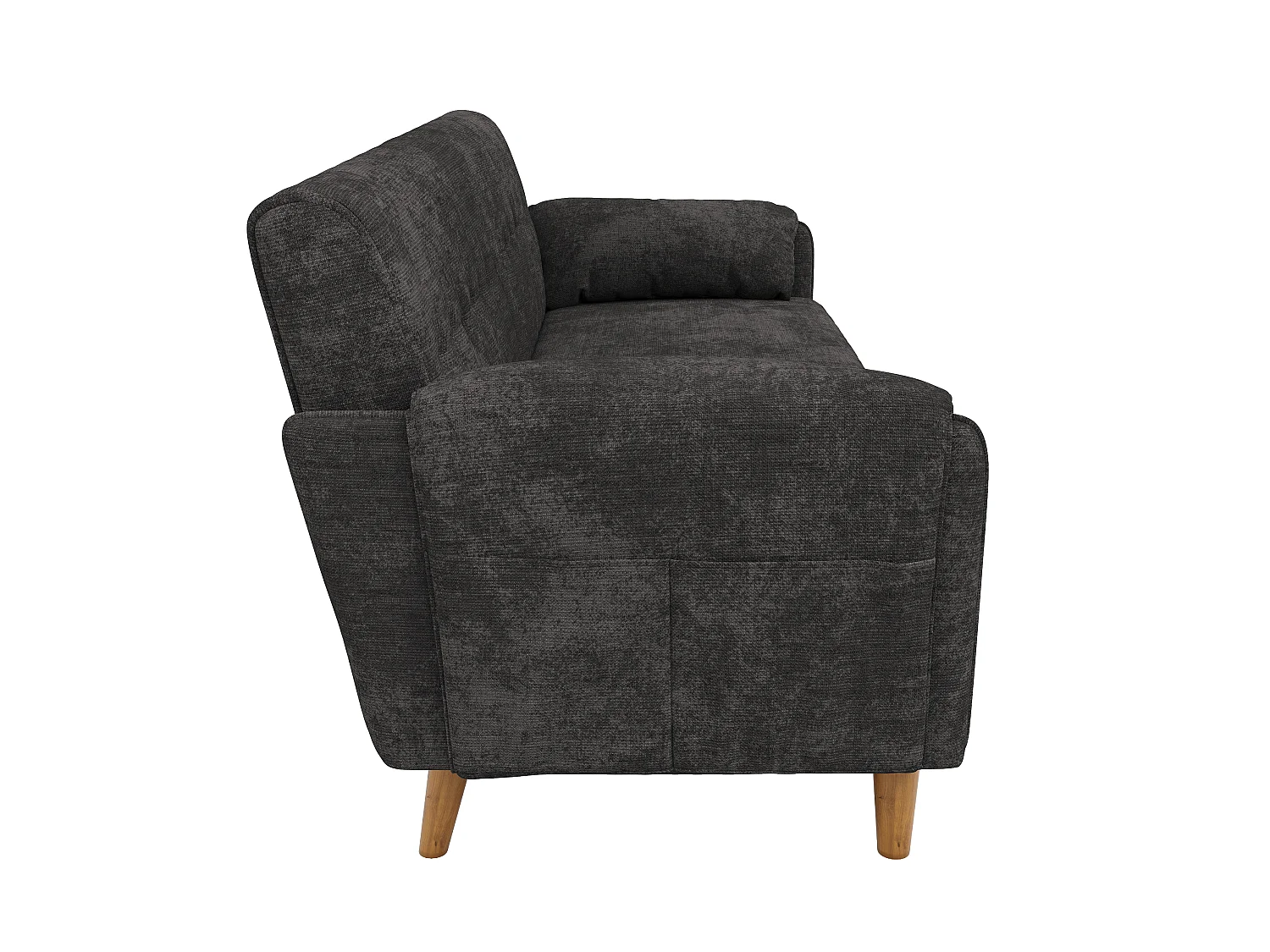 Parrot Uncle Canapé 2 places en tissu chenille, assise moelleuse, dossier capitonné, 161,5×79×83,5 cm, gris