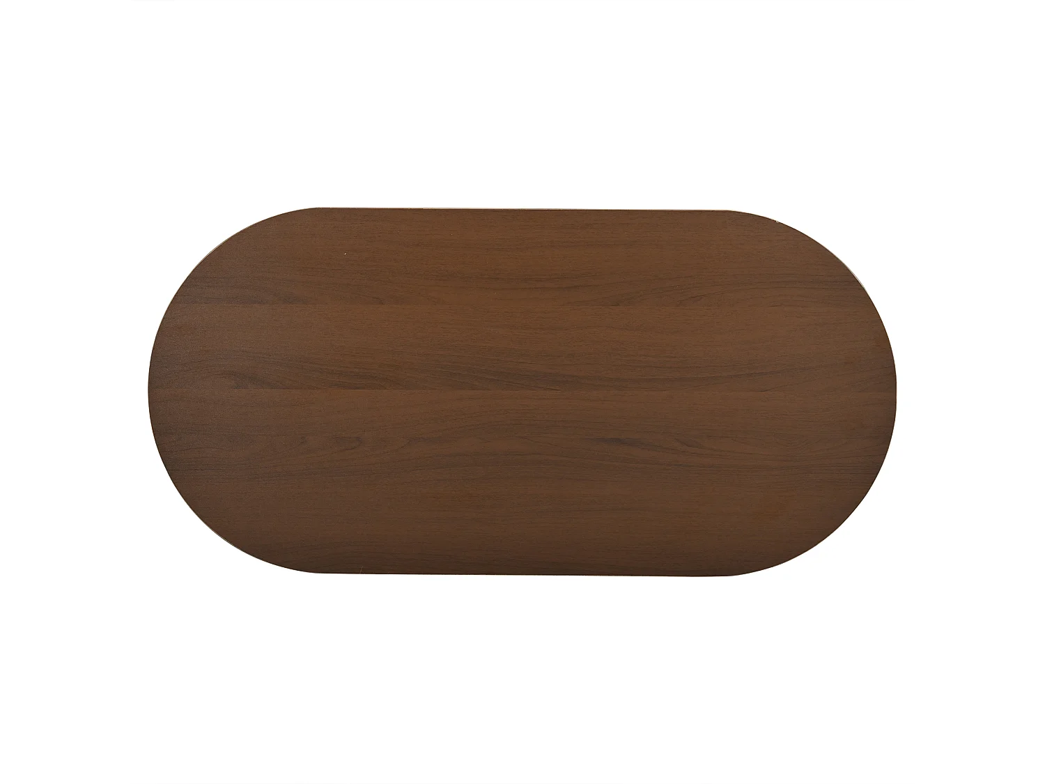 Parrot Uncle Table basse ovale avec rangement, 100 × 49 × 35 cm, marron, design moderne à rainures