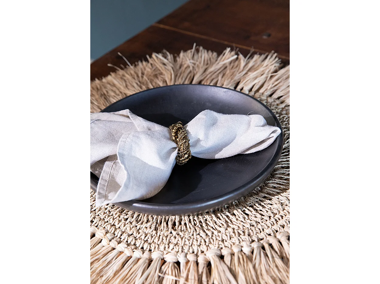 Le Rond de Serviette Beaded - Doré