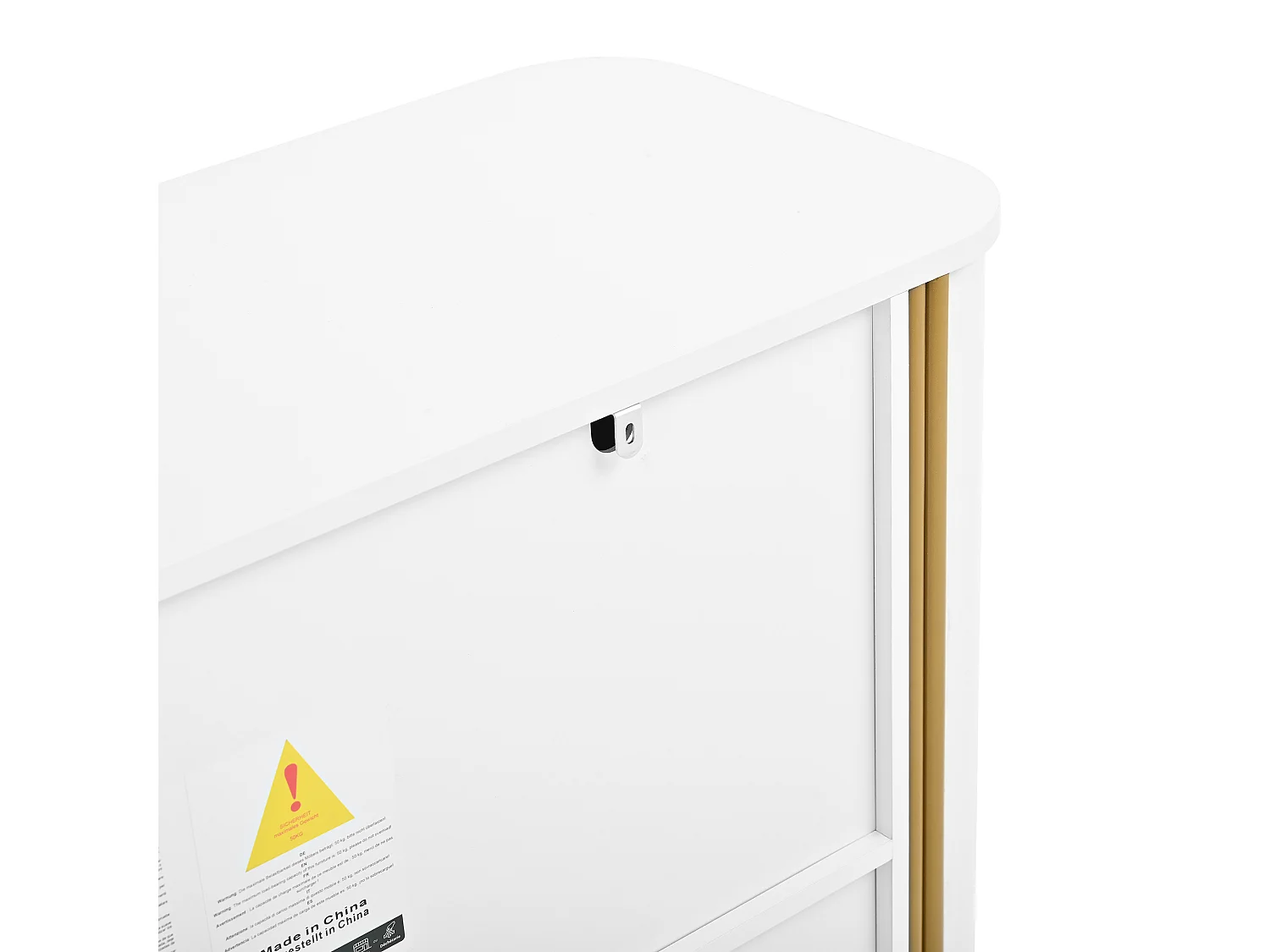 Parrot Uncle Bahut 4 portes avec étagères, meuble de rangement en MDF, pieds métal, Push-to-Open, 160 × 35 × 80,5 cm