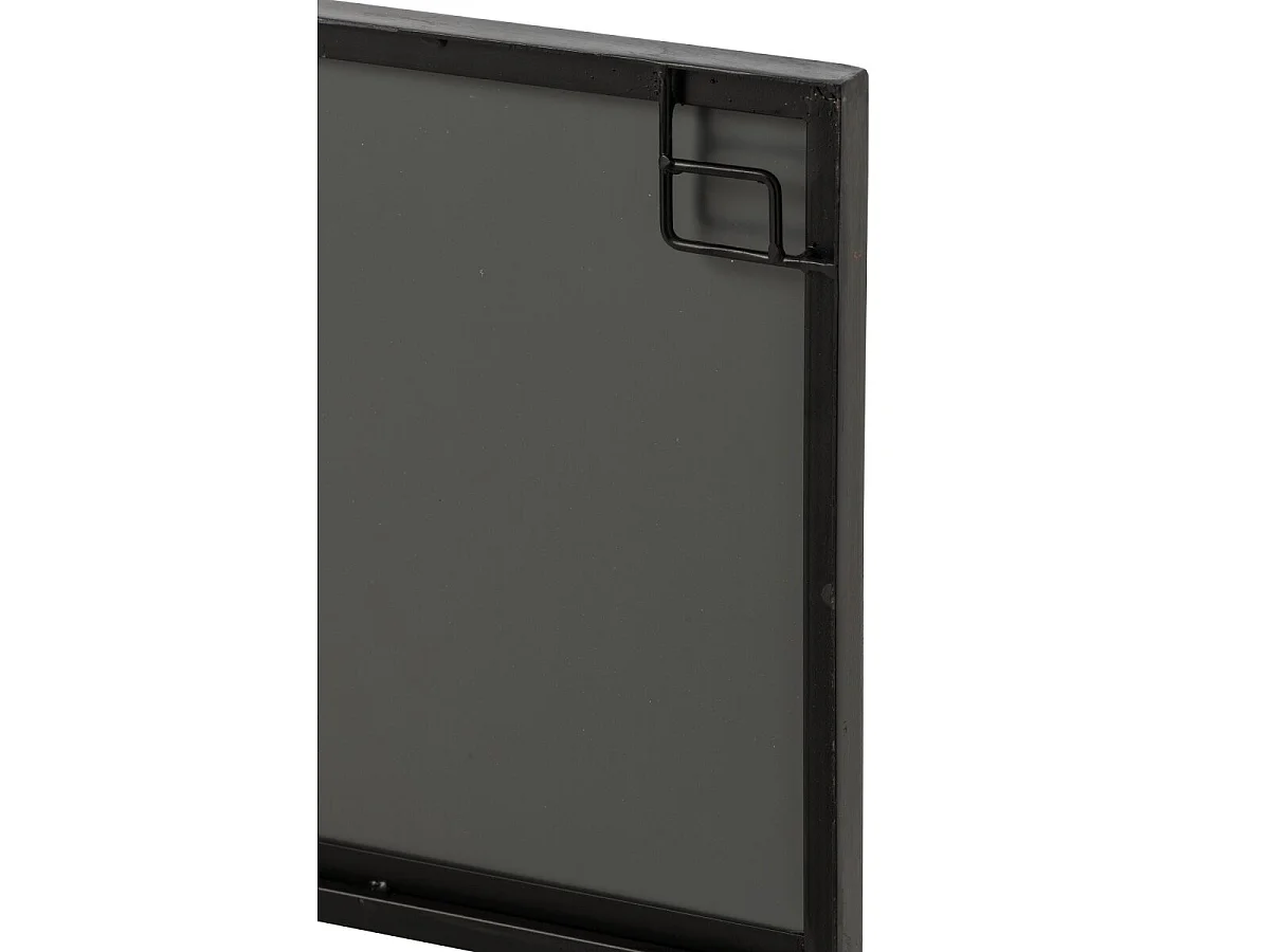 Miroir Mural Carré Antique "Orson" 90cm Noir