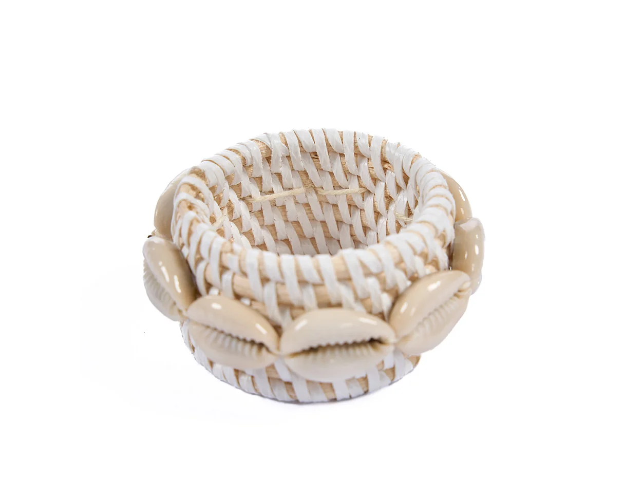 La Serviette Rattan Shell - Blanc
