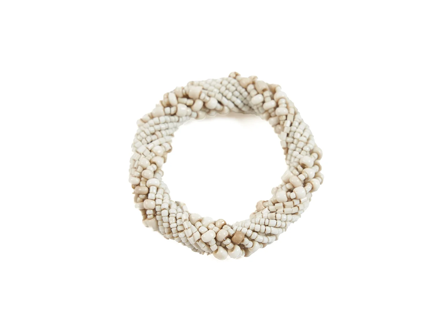 Le Rond de Serviette Beaded - Blanc