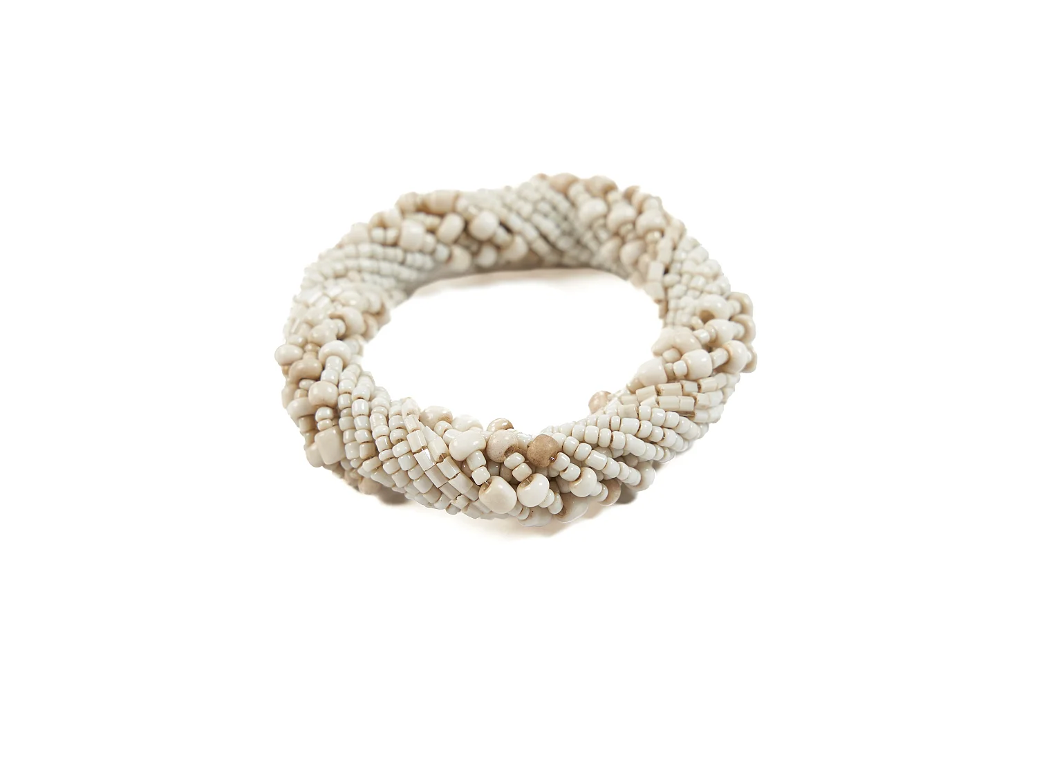 Le Rond de Serviette Beaded - Blanc
