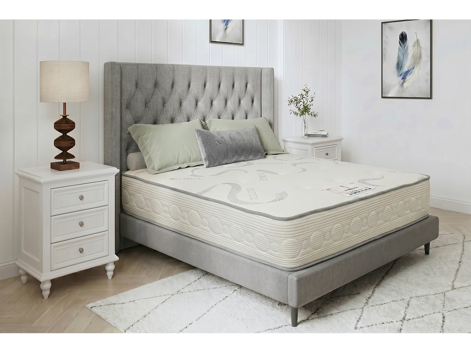 Knight Sleep Premium Tencel Hybrid 29cm Deep Firm Double Mattress - 4FT6