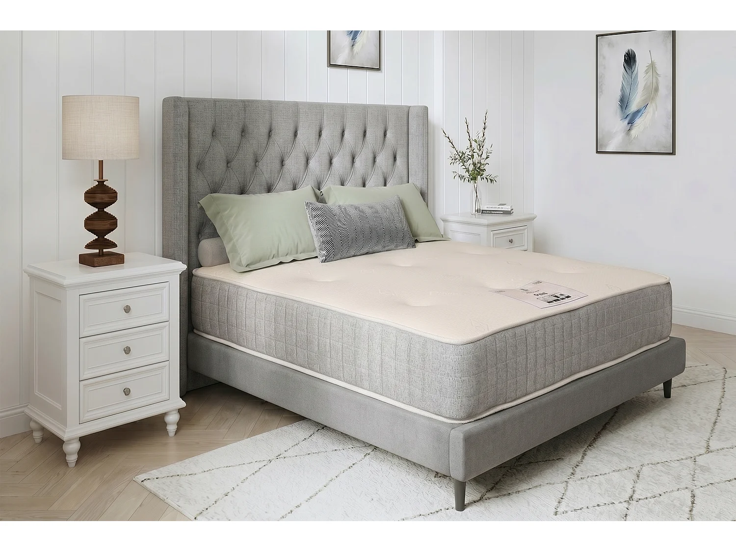 Knight Sleep Bella Sprung Tufted Small Double Mattress - 4FT