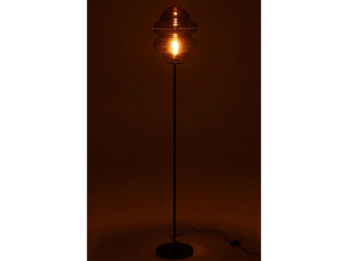 Lampadaire en Verre "Cuillere Miel" 160cm Marron