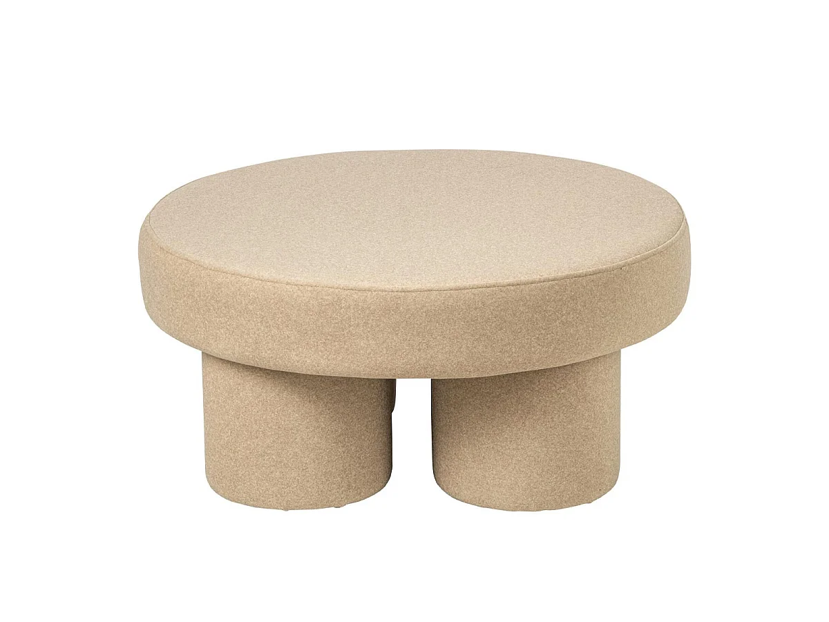 Pouf Rond sur Pieds "Champi" 71cm Beige Clair