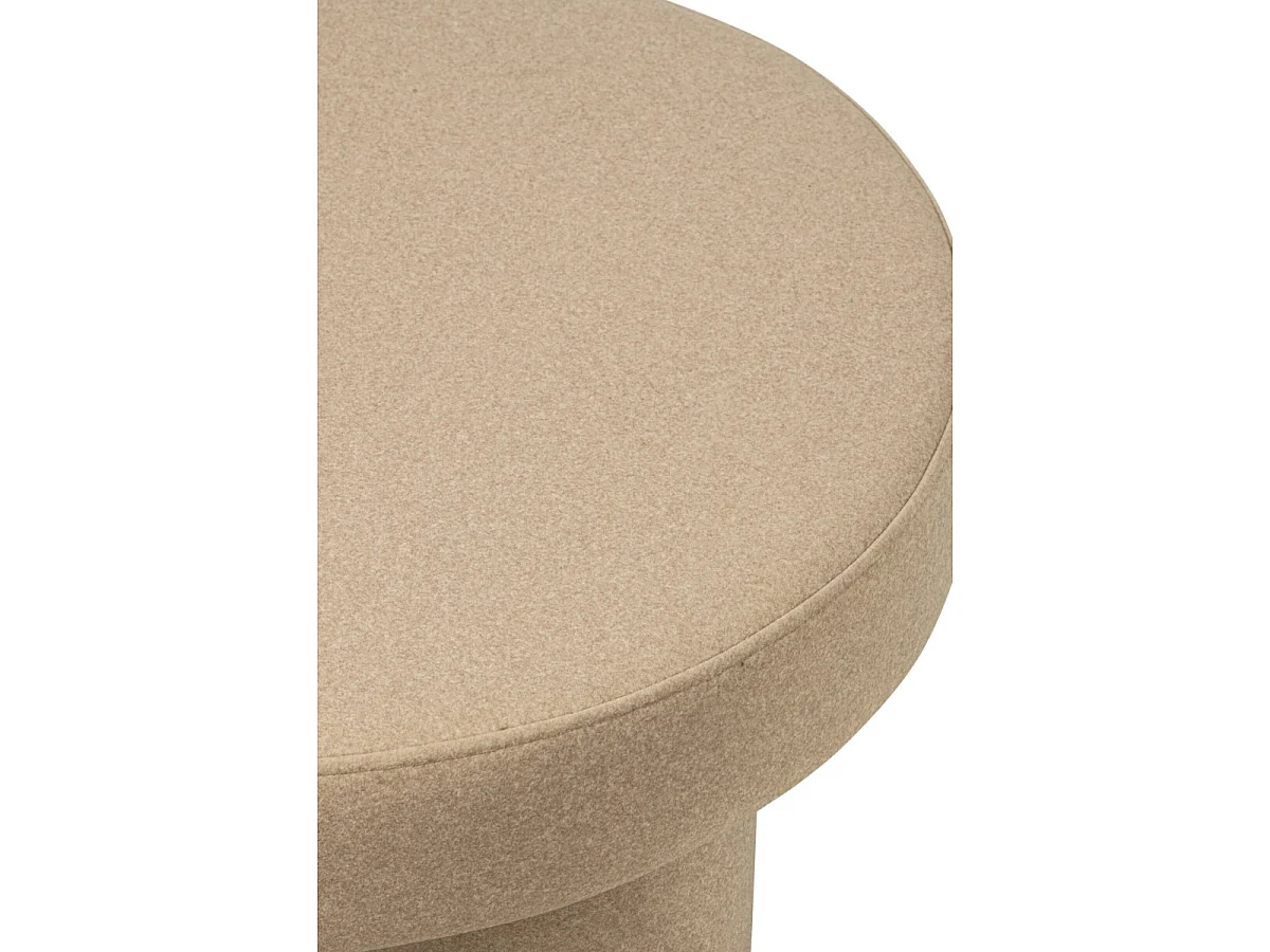 Pouf Rond sur Pieds "Champi" 71cm Beige Clair