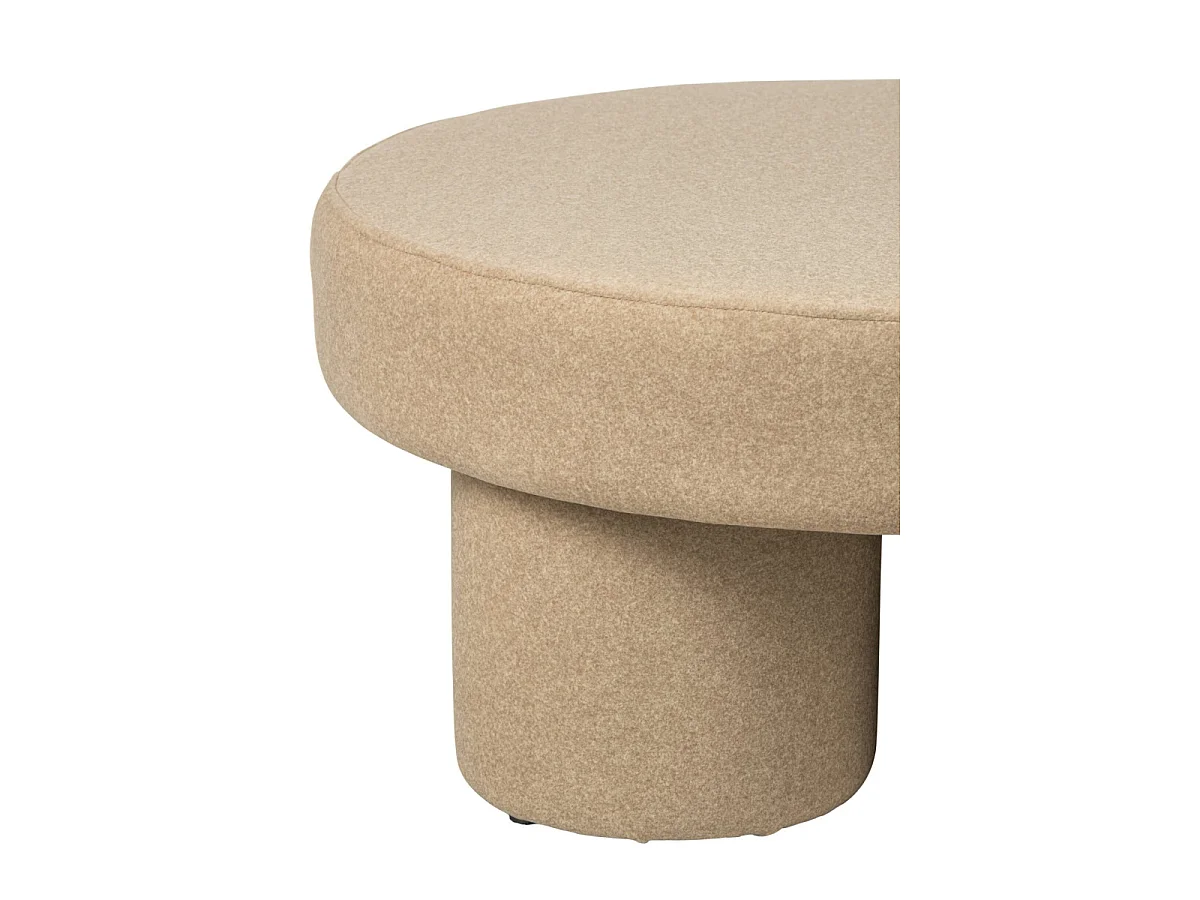 Pouf Rond sur Pieds "Champi" 71cm Beige Clair