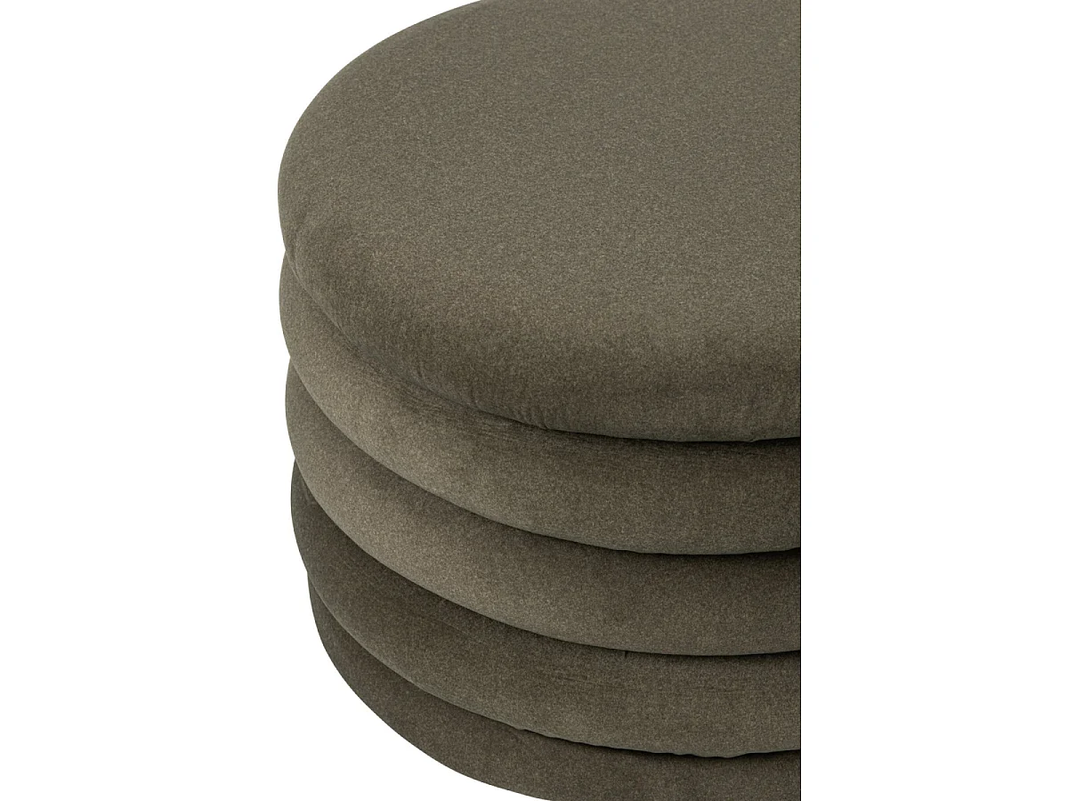 Pouf Coffre Côtelé "Mich" 59cm Vert