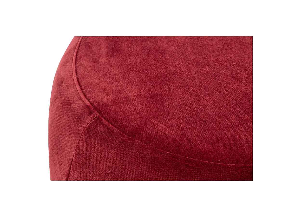 Pouf Rond en Tissu "Macaron" 79cm Bordeaux