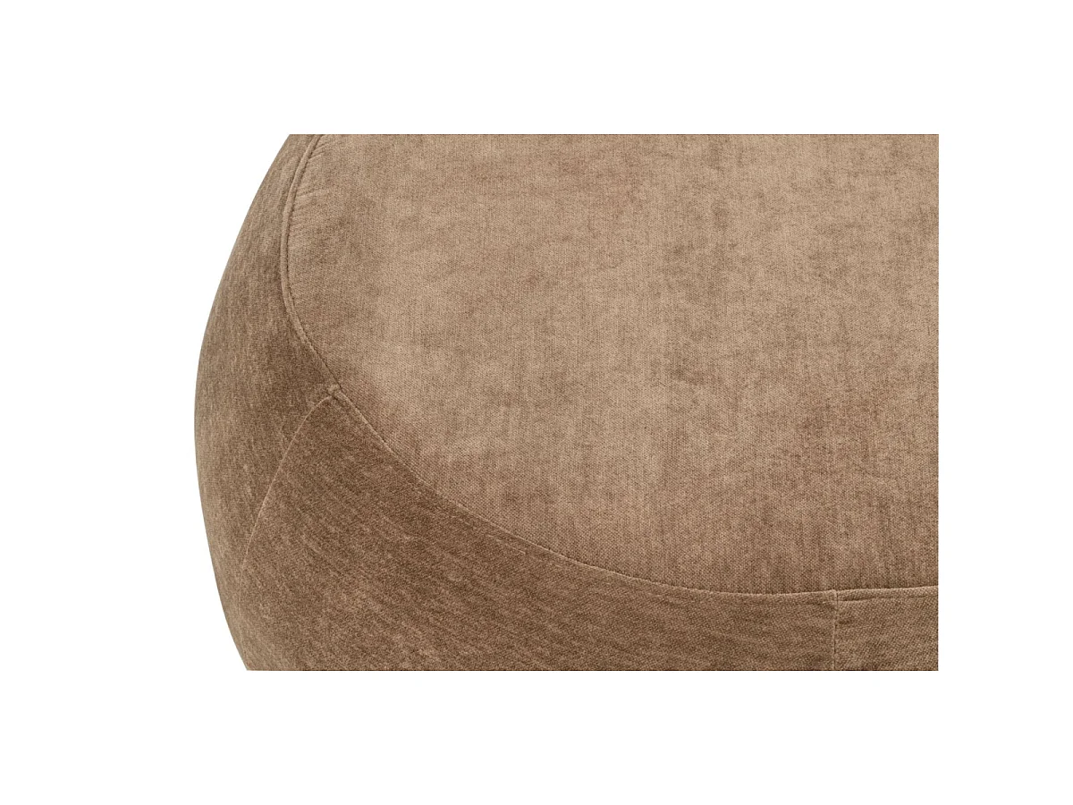 Pouf Rond en Tissu "Macaron" 79cm Taupe