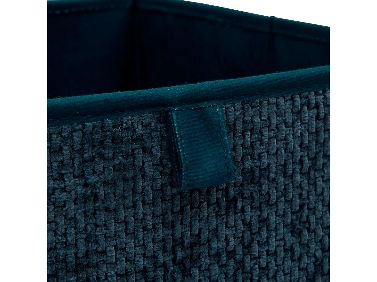 Boîte de Rangement Pliable "Velvy" 31x31cm Bleu Marine
