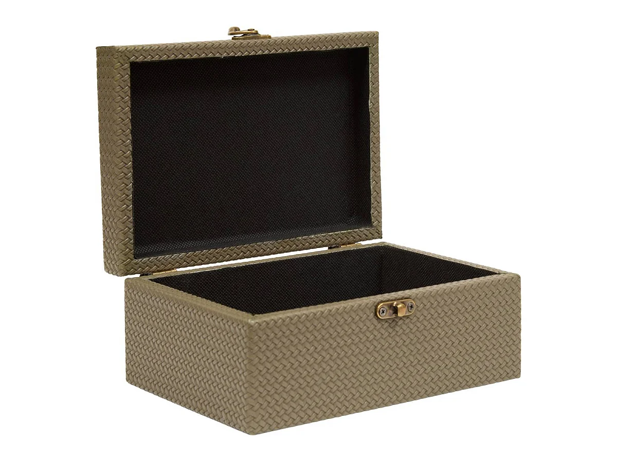 Lot de 4 Boîtes de Rangement "Bonie" 25cm Kaki