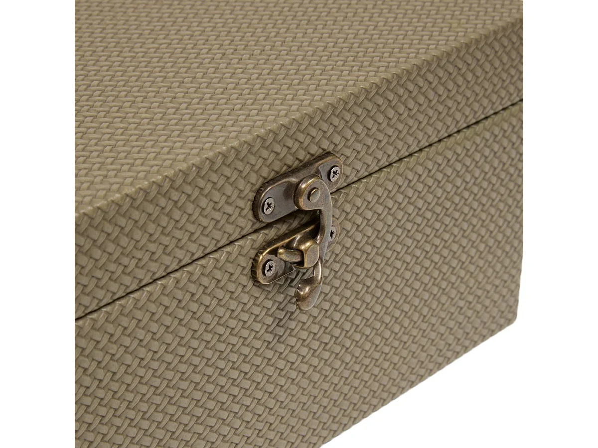 Lot de 4 Boîtes de Rangement "Bonie" 25cm Kaki