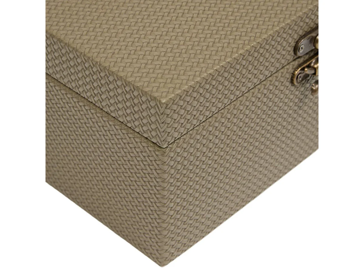 Lot de 4 Boîtes de Rangement "Bonie" 25cm Kaki