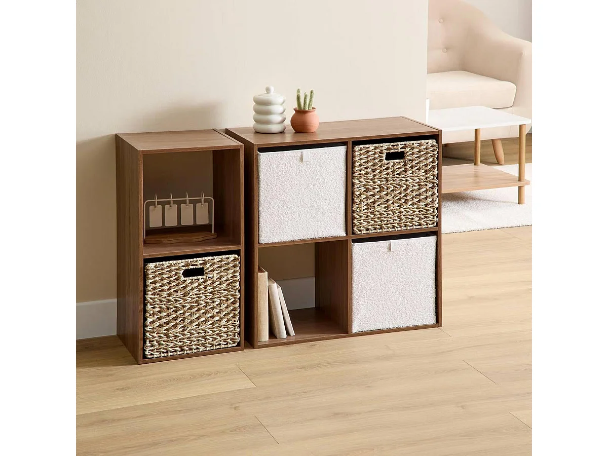 Boîte de Rangement Noela "Mix n'Modul" 31x31cm Marron
