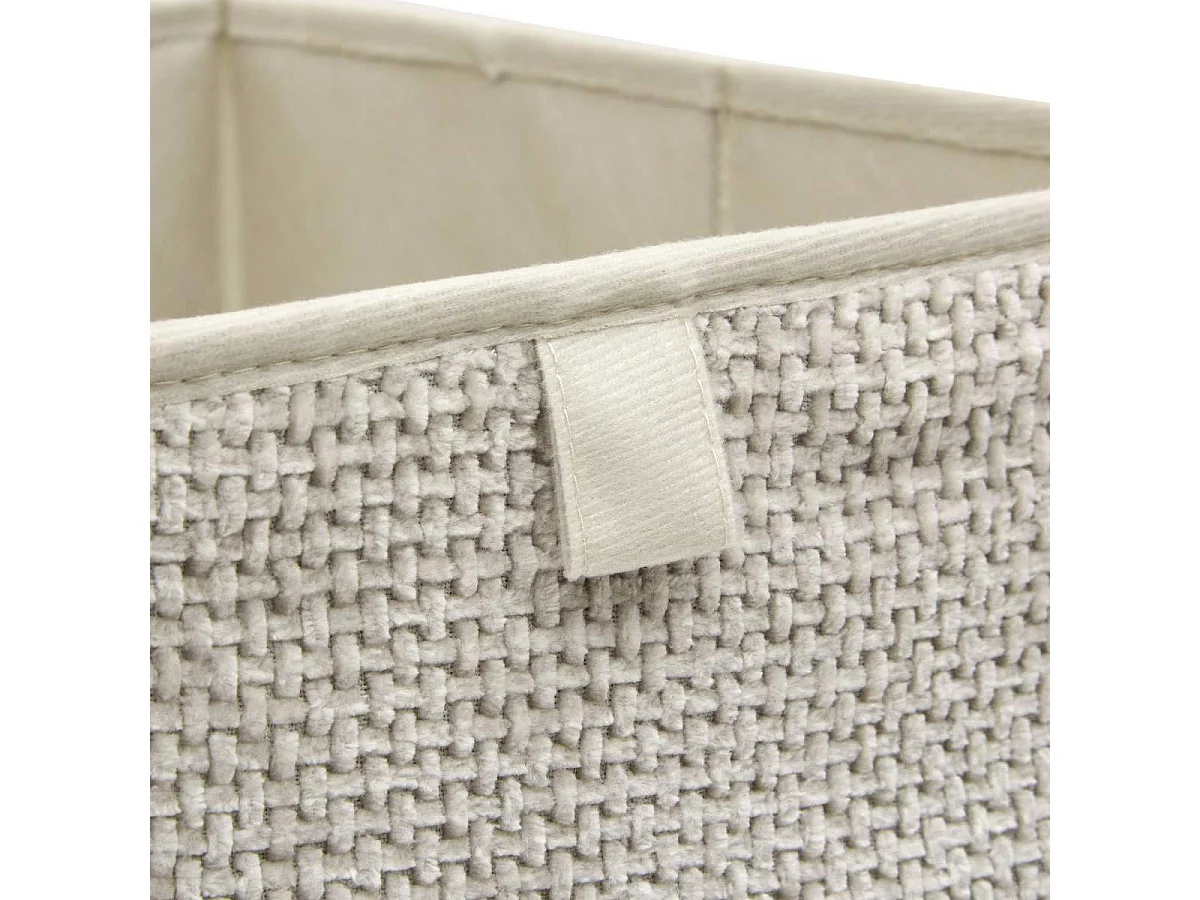 Boîte de Rangement Pliable "Velvy" 31x31cm Beige