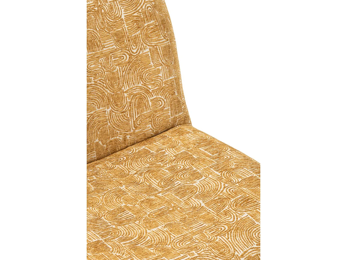 Fauteuil Design Organique "Margo" 87cm Ocre